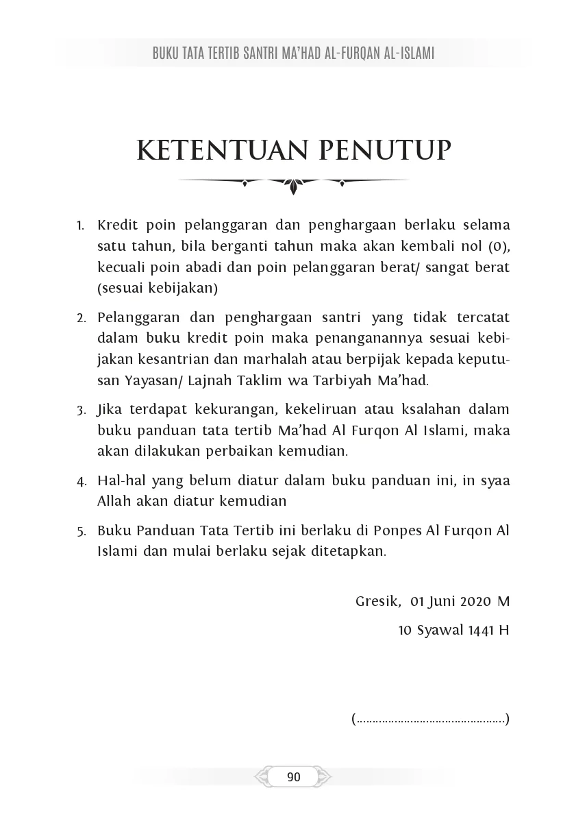 Tata Tertib Page